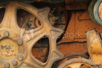 Bild på a fragment of the chassis of the tractor abstract background
